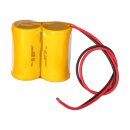 Notleuchten-Akku 2,4V 4,5Ah NiCd F1x2 D-Zellen mit Kabel