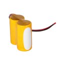 Notleuchten-Akku 2,4V 4,5Ah NiCd F1x2 D-Zellen mit Kabel