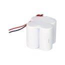 Notleuchten-Akku 4,8V 4000mAh NiCd F2x2