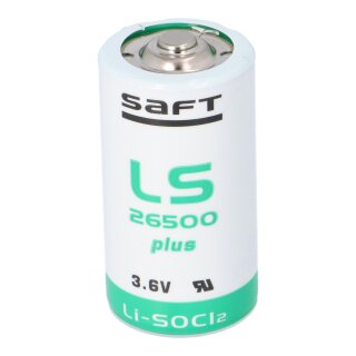 SAFT Lithium Batterie Baby C LS 26500PLUS 3,6V 8,5Ah Lithium-Thionylchlorid