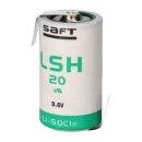 Saft Lithium 3,6V Batterie LSH 20 D - Zelle mit...