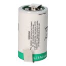 Saft Lithium 3.6v battery lsh 20 d - cell with Z solder tag