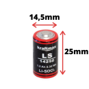 10x Kraftmax lithium 3.6v battery ls14250 1/2 aa - cell