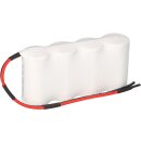 Akkupack 4,8V 2500 mAh C NiCd Notleuchten HT 20cm Kabel...