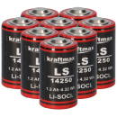 8x Kraftmax Lithium 3,6V Batterie LS14250 1/2 AA - Zelle ER14250 Li-SOCl2