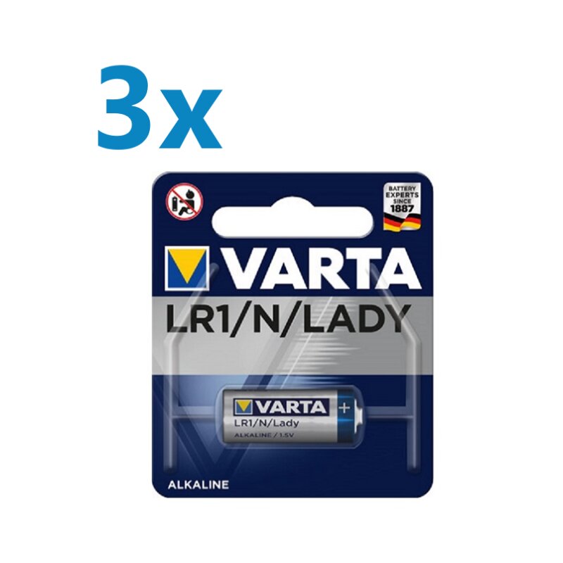 3x VARTA Electronics 4001 4901 N LR1 Lady 1er-Bli
