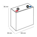 Leichte Motorradbatterie mit Schaltung 1 und Pluspol links