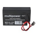 6x Multipower Blei-Akku MP0,8-12H Pb 12V 0,8Ah Heim und Haus Stecker Rollladen