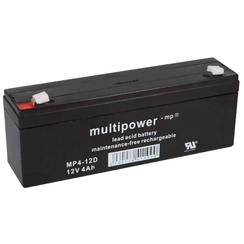 Multipower Blei Akku 12V 5,4Ah Mit Ladegerät - Wartungsfrei & Sofort Einsatzbereit
