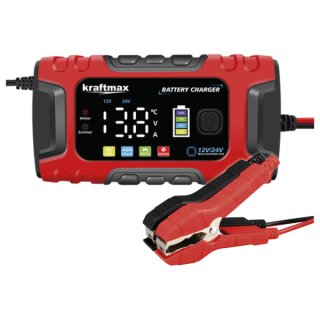 Kraftmax BC-600 10A Smart Kfz-Batterieladegerät mit LCD-Display