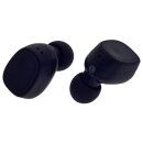Schwarze kabellose In-Ear Kopfhörer mit Powerbank