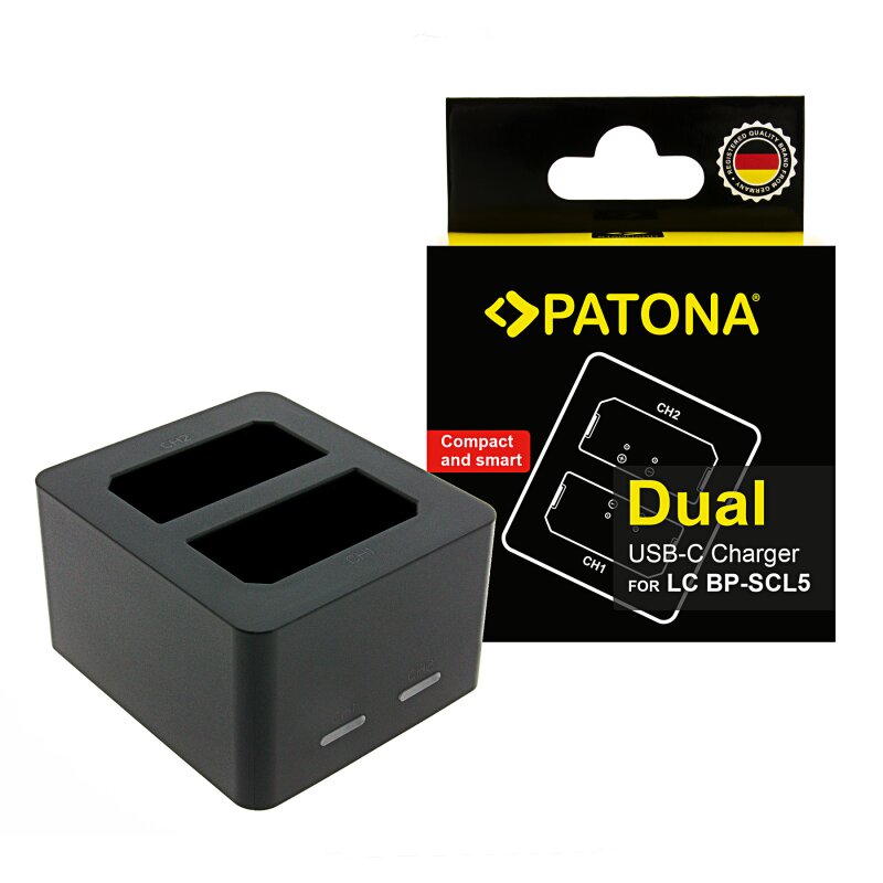 PATONA Dual Ladegerät für Leica M10 / M10P / M10R – USB-C kompakt