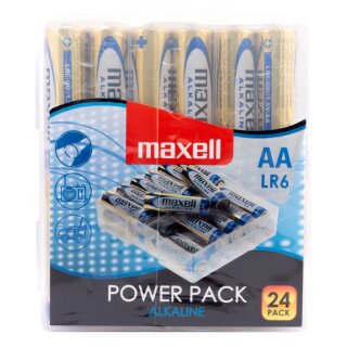 Maxell Alkaline LR6 Mignon AA Batterien 24er Box