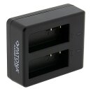 Dual-Ladegerät mit Kontrollanzeige für PATONA Action Cam Life SL3 und SL4