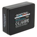 Kompaktes USB‑C Ladegerät für zwei Action‑Cam‑Akkus – PATONA Platinum