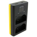 PATONA Dual LCD USB Ladegerät für Nikon, Olympus, Pentax