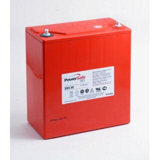 SBS60 12V 51Ah Reinblei Batterie Frontansicht