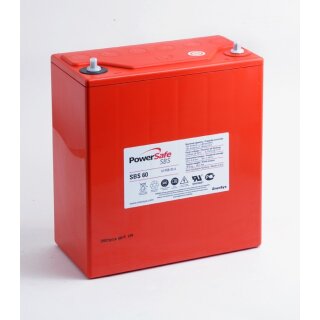 SBS60 12V 51Ah Reinblei Batterie Frontansicht