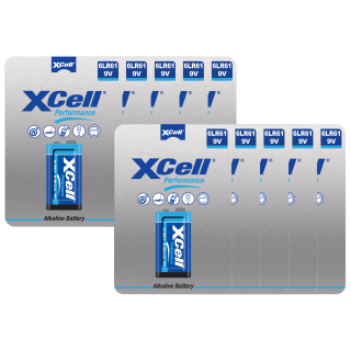 XCell 6LR61 9V AlMn Batterie 10er-Pack