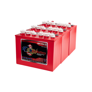 Kompakte 12V 155Ah Deep Cycle Batterie US 12VRX 3er-Set für Elektrofahrzeuge