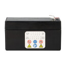 2x LANDPORT VRLA AGM Versorgungsbatterie 12V 1,2Ah – Stützbatterie für MERCEDES Bordnetz – Polanordnung 3 – LP12-1,2V – Ersatz für 000000004039/N000000004039