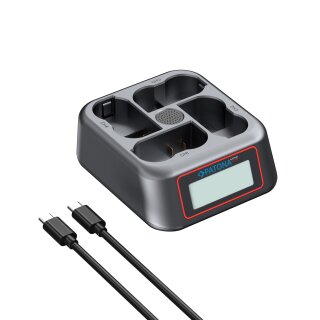 PATONA 4-fach USB-C Schnellladegerät für Nikon Akkus