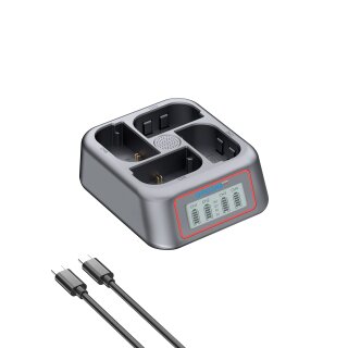 PATONA 4-Kanal Ladegerät für Canon LP-E6 Akkus