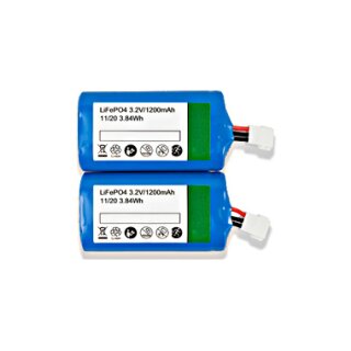 Set 2 Akkus LiFePO4 3,2V1,2Ah f.WirelessControl Leuchten LEO