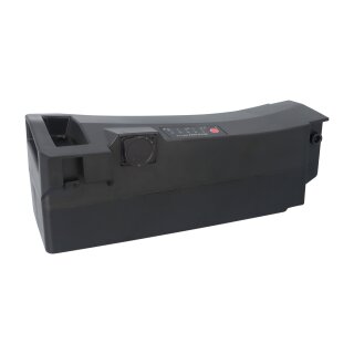 EXTENSILO 36V 14,5Ah E-Bike Sitzrohrakku, schwarz, mit LED-Anzeige