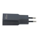 Flacher 20W GaN USB‑C Netzadapter, PPS‑fähig, Farbe Schwarz