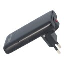 Dual‑Port USB‑C Schnellladegerät 65W, GaN, reisetauglich, Schwarz