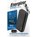 QE20009PQ Wireless Powerbank schwarz, 20000 mAh, LED‑Status