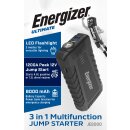 JE8000 Jump Starter mit Starthilfekabeln und LED‑Leuchte