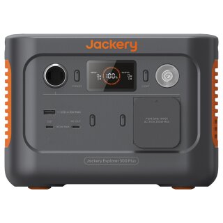 Jackery Explorer 300 Plus Powerstation 288Wh, Frontansicht mit AC‑Ausgang