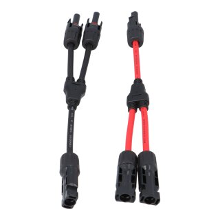 Y‑Verteiler Solarkabel 6 mm² Rot/Schwarz, MC4‑kompatibel, IP67