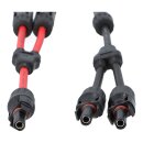 Parallelschaltung mit Y‑Kabel 6 mm², Rot/Schwarz, MC4‑Anschluss