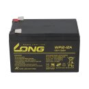 Kung Long VdS WP12-12 12V 12Ah AGM Blei Accu Batterie wartungsfrei VdS battery