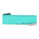 Detail Flattop‑Kontakt der 18650‑Zelle INR18650‑20R