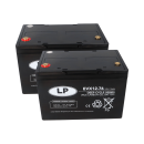 2er Set Landport EVX12-76 T6 AGM Batterie 12V 76Ah mit M6...