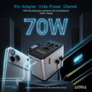 Universal-Reiseadapter mit austauschbaren EU-, UK- und...
