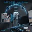 PATONA Universal-Reiseadapter PD70W mit 3x USB-C, USB-A und 70W