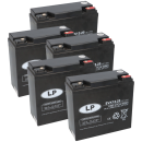 60V 25Ah Akku-Satz 5x Landport | Ersatz für 6-DZM-20
