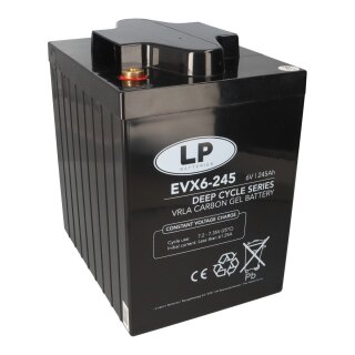 EVX6‑245 T11 6V 245Ah Deep‑Cycle AGM‑GEL – Frontansicht