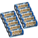 10x XCell Racing Sub-C Ni-MH 4500mAh 1,2V Sub C X4500SCR...