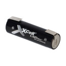 1x XCell Mignon Akku AA LSD Plus Ni-MH 1,2V 2550 mAh low self-discharge Lötfahne U