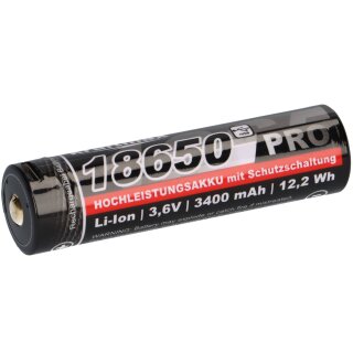 Kraftmax 18650 Pro Hochleistungsakku Li-Ion 3,6V 3400mAh