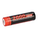 2x XCell Li-Ion 3,7V 2600mAh PCM Zelle 4/3 FA protected, for Flashlights 18650