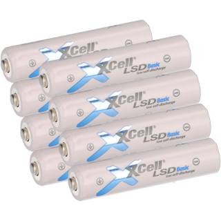 8x XCell Micro AAA Akku LSD Basic Ni-Mh 1,2V 800mAh Tray low self discharge