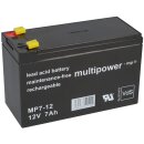 Multipower Blei Akku MP7-12 Pb 12V 7Ah VdS AGM