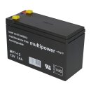 Multipower Lead battery mp7-12 Pb 12v / 7Ah VdS, Faston 4.8 mm